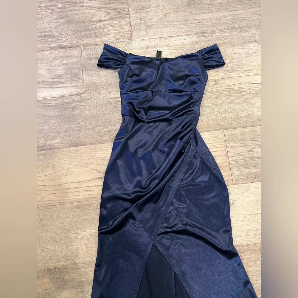 Windsor formal satin pleaded mermaid long dress